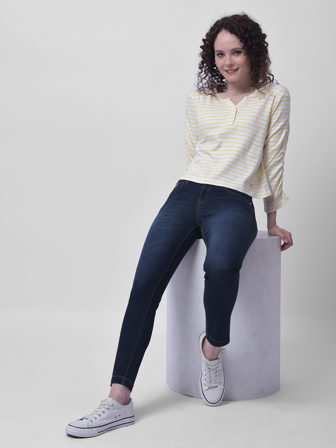 Numero Uno Women Dark Indigo Mid-Rise Skinny Sustainable Jeans